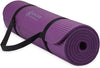 Essentials Thick Yoga Mat Fitness & Exercise Mat with Easy-Cinch Yoga Mat Carrier Strap, 72