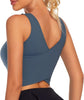 Workout Crop Tops for Women Athletic Tank Tops with Built in Bra Supportive Sports Bra