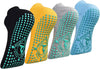 Pilates Yoga Non Slip Grips Socks 4 Pairs Sticky Ballet Workout Hospital Socks for Ladies