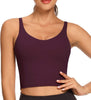 Workout Crop Tops for Women Athletic Tank Tops with Built in Bra Supportive Sports Bra