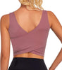 Workout Crop Tops for Women Athletic Tank Tops with Built in Bra Supportive Sports Bra