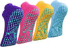 Pilates Yoga Non Slip Grips Socks 4 Pairs Sticky Ballet Workout Hospital Socks for Ladies