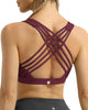 Women'S Medium Support Strappy Back Energy Sport Bra Cotton Feel 6017