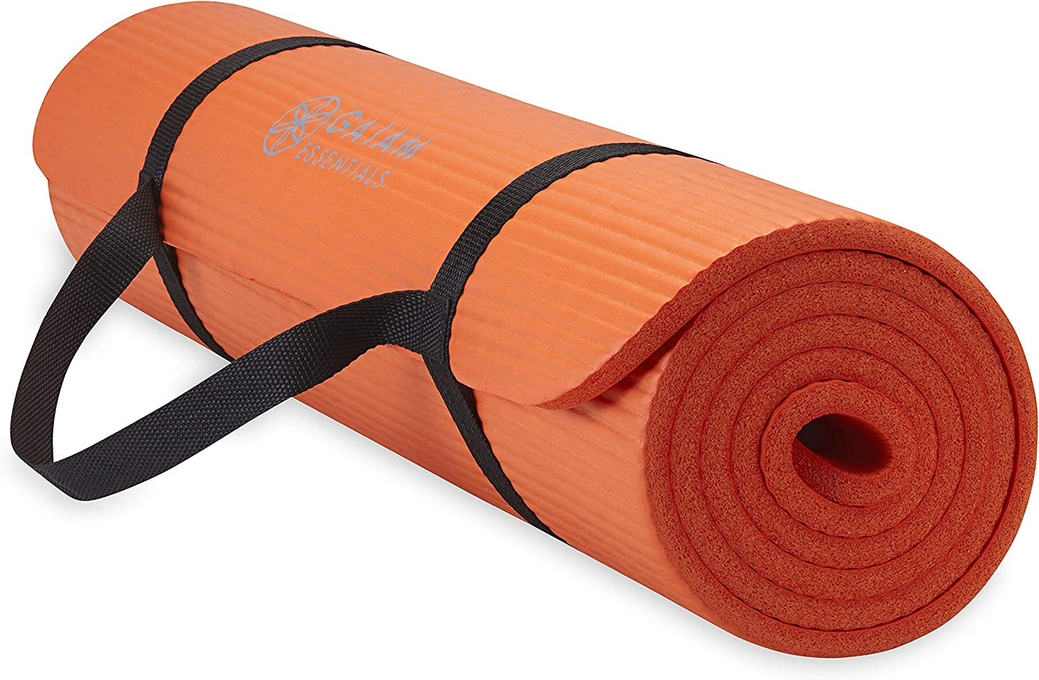 Essentials Thick Yoga Mat Fitness & Exercise Mat with Easy-Cinch Yoga Mat Carrier Strap, 72"L X 24"W X 2/5 Inch Thick