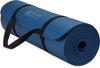 Essentials Thick Yoga Mat Fitness & Exercise Mat with Easy-Cinch Yoga Mat Carrier Strap, 72